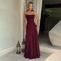spring new arrival banquet evening dress long gown elegant elegant suspender backless dress for women