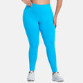 European and american plus size high-waisted tummy control yoga pants for women, triple-stitched butt-lifting elastic workout leggings, running fitness pants