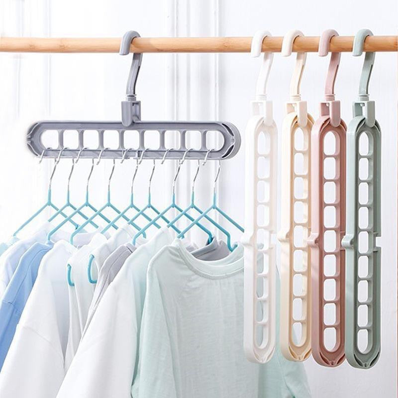 [Horizontal and vertical use] Douyin has the same multi-functional hanger, nine-hole non-slip finishing and storage device, and rotating drying rack.