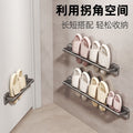 Towel rack bathroom punch-free wall-mounted storage rack bathroom towel single pole toilet bathroom storage rack