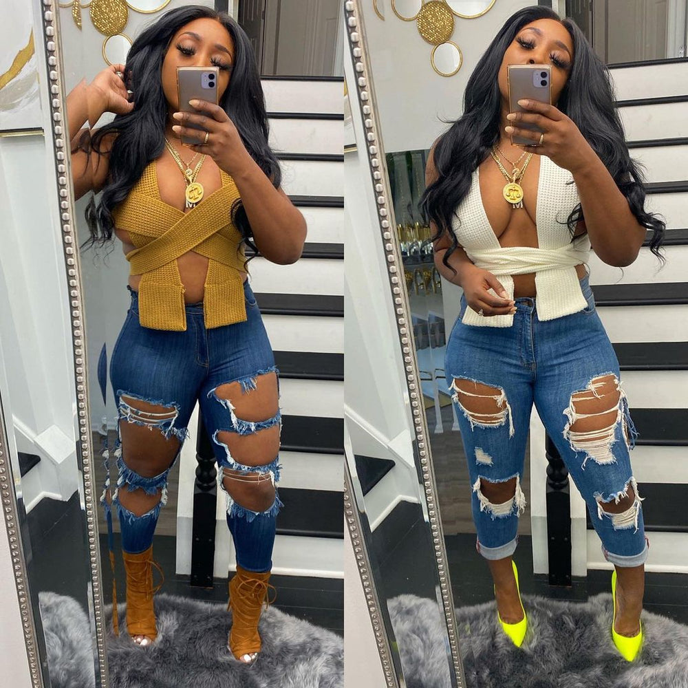 e-commerce supply  women's clothing cross thick knitted topssexysweater vest all year roundneutral