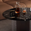 Ready-to-ship natural luxury stone coffee table - modern minimalist black rose design, available in various sizes. perfect for living rooms and home use