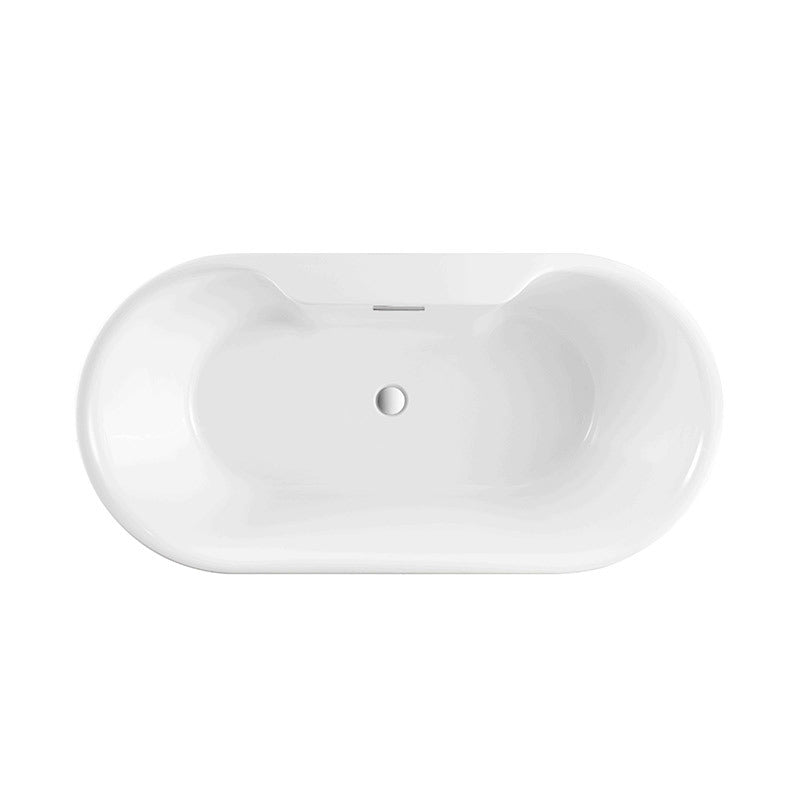 Sannora bathroom small apartment acrylic simple household oval adult single independent bathtub 1.5 meters