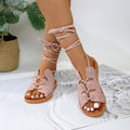 summer new round toe ankle strap sandals - comfortable outdoor beach shoes, plus size platform sandals for women (export quality)