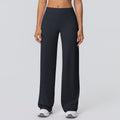 New arrival cross-border double-sided brushed pure colorhigh waistloose breathable yoga wide-leg pants running fitness yoga bell bottoms