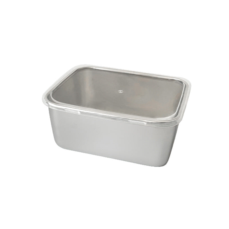 304 stainless steel food storage container - portable picnic lunch box with lid, rectangular multi-purpose box, refrigerator organizer, prep box