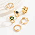 European and american cross-border ins heart-shaped ring personalized niche high-end stacked villa trendy popular style alloy ring jewelry