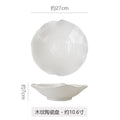 Stylishcasual ceramic special-shaped fruit salad vegetable bowl restaurant hotel for home flower-shaped large bowl ramen bowl soup bowl