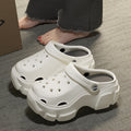 Thick sole heightened crocs popular women's outwear office non-slip breathable operating room toe half slippers women's summer