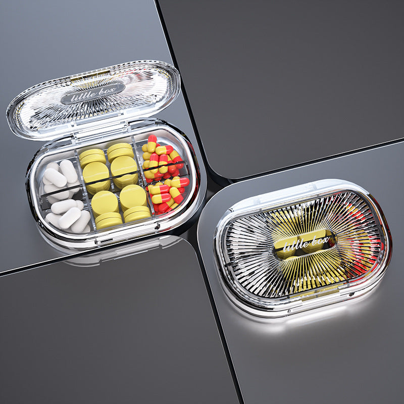 Convenient small medicine box to carry, large size to carry, moisture-proof sealed medicine in the morning, afternoon and evening, exquisite packaging box for medicines