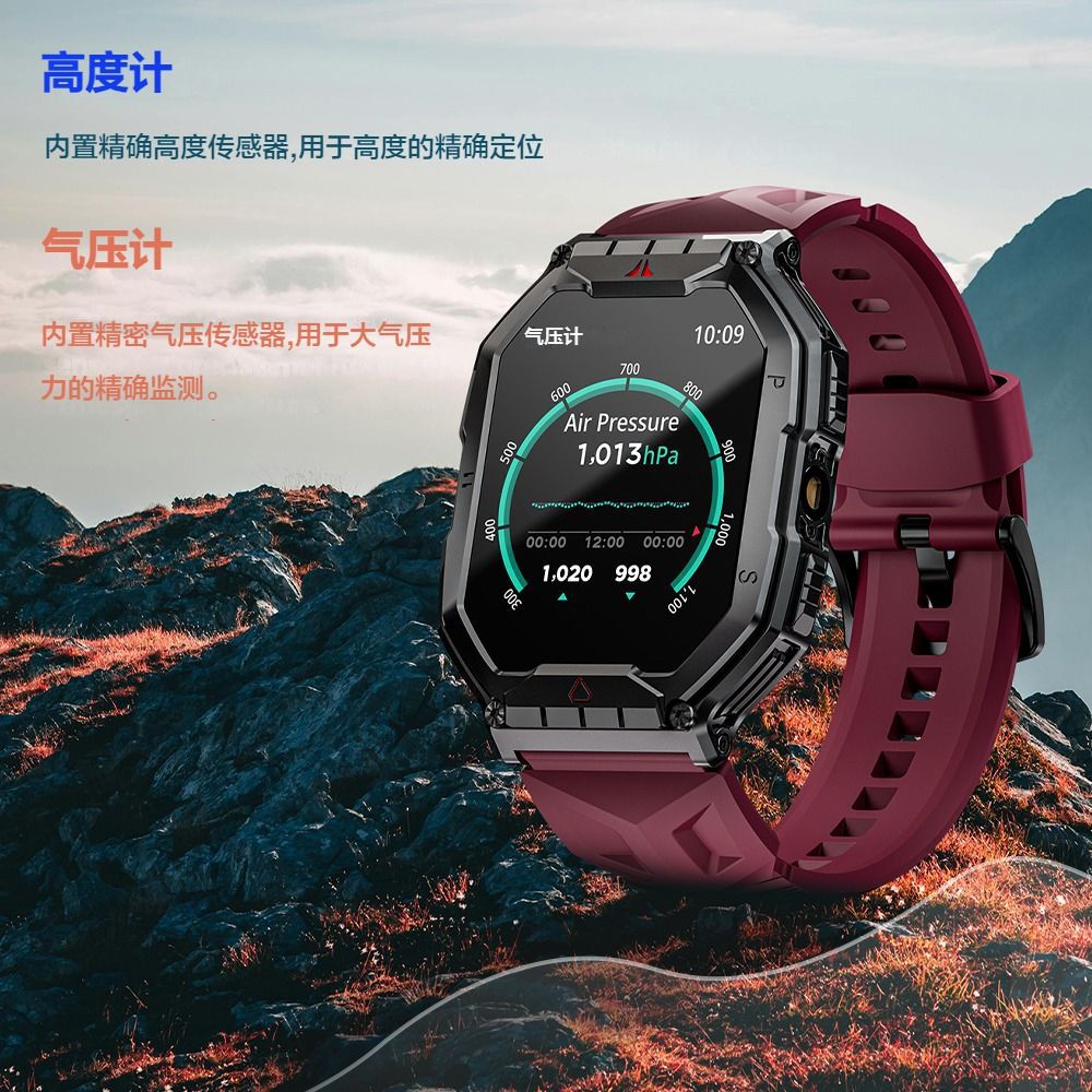Lokt new smart watch compass flashlight altimeter barometer tech-style call authentic men's watch