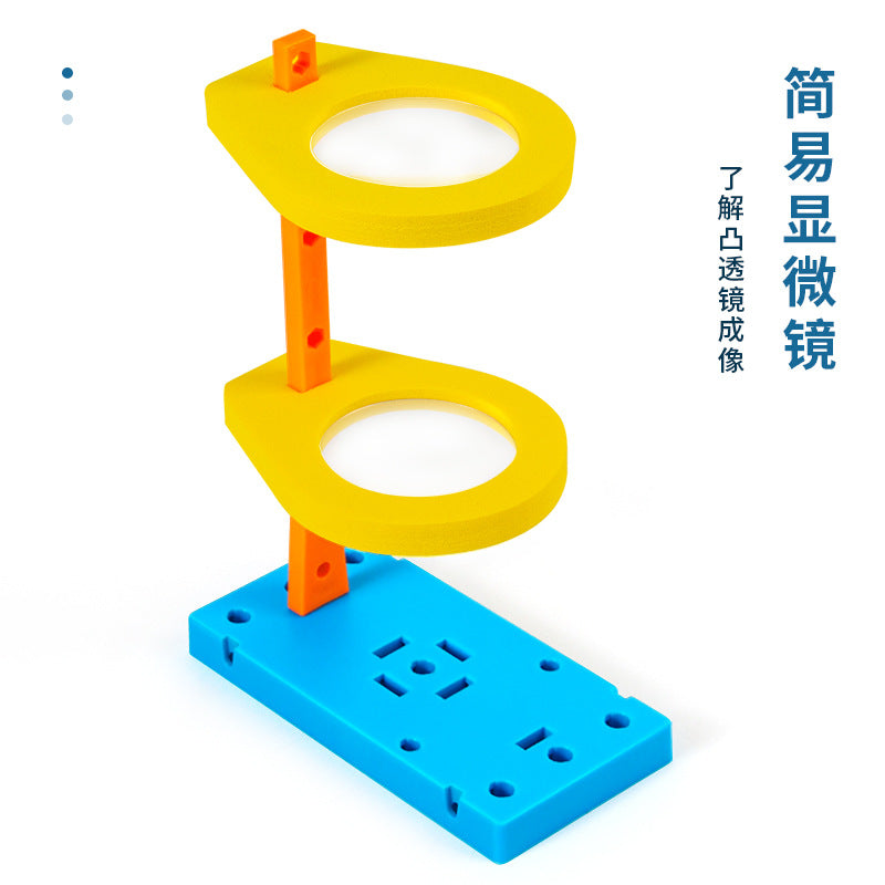 Scientific experiment microscope primary school children handmade educational toys magnifying glass diy technology small production