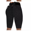 2025 amazon women's bowknot honeycomb jacquard solid color yoga pants, activewear, capri leggings - in stock, cropped length