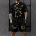 european and american men's short-sleeved and shorts sets, casual sportswear sets, 3d printed cross-border bestsellers