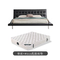 Onda bed italian normcore genuine leather bed house large flat designer 2* 2m master bedroom double bed double bed black