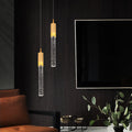 Light luxury single-head small chandelier golden water drop bench round hanging lamp modern bedroom bedside bar restaurant hotel