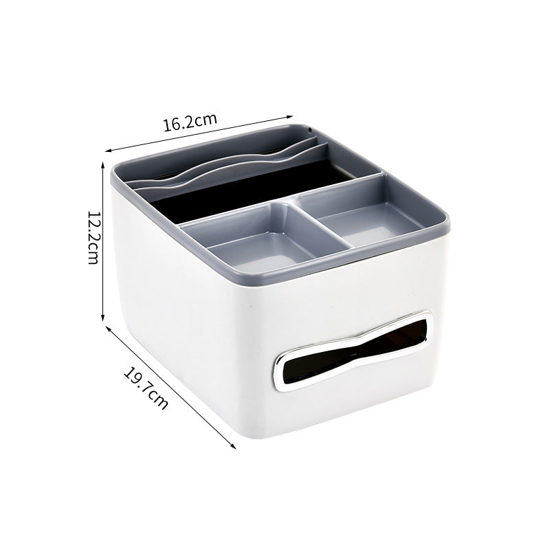 Car storage box Multi-purpose car storage box with water cup holder Large capacity in-car portable tissue box