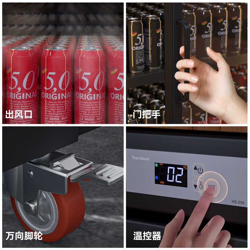 Huaer commune style refrigerator display cabinet personalized commercial large capacity beer cabinet bar freezer beverage refrigerator