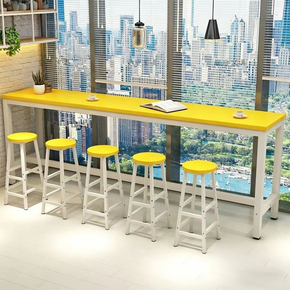 Wall-mounted bar table, minimalist modern design, suitable for home use, tall table, living room, balcony, small rectangular table, perfect for bubble tea shops and bar counters