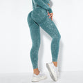 European and american new seamless washed knit moisture-wicking sexy peach lift sweat-wicking yoga pants workout leggings