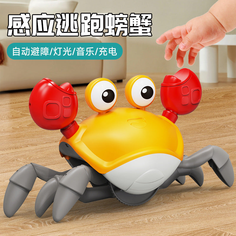 new product automatic escape crab toy electric sensor kids infants 0-3 years old male and female babies learning to crawl