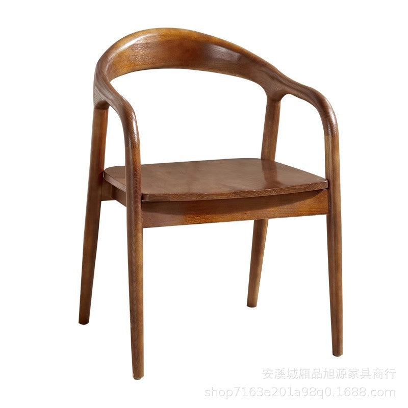 Chinese restaurant all solid wood dining chair creative study back chair Shu Mei Te chair sales department tea log negotiation chair