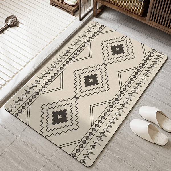 Bathroom absorbent floor mat soft diatom mud toilet door non-slip foot mat quick drying toilet household mat simple