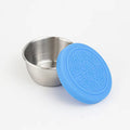 Factory direct supply 304 stainless steel seasoning dish large capacity sauce cup 50ml dipping dish with silicone cover wholesale