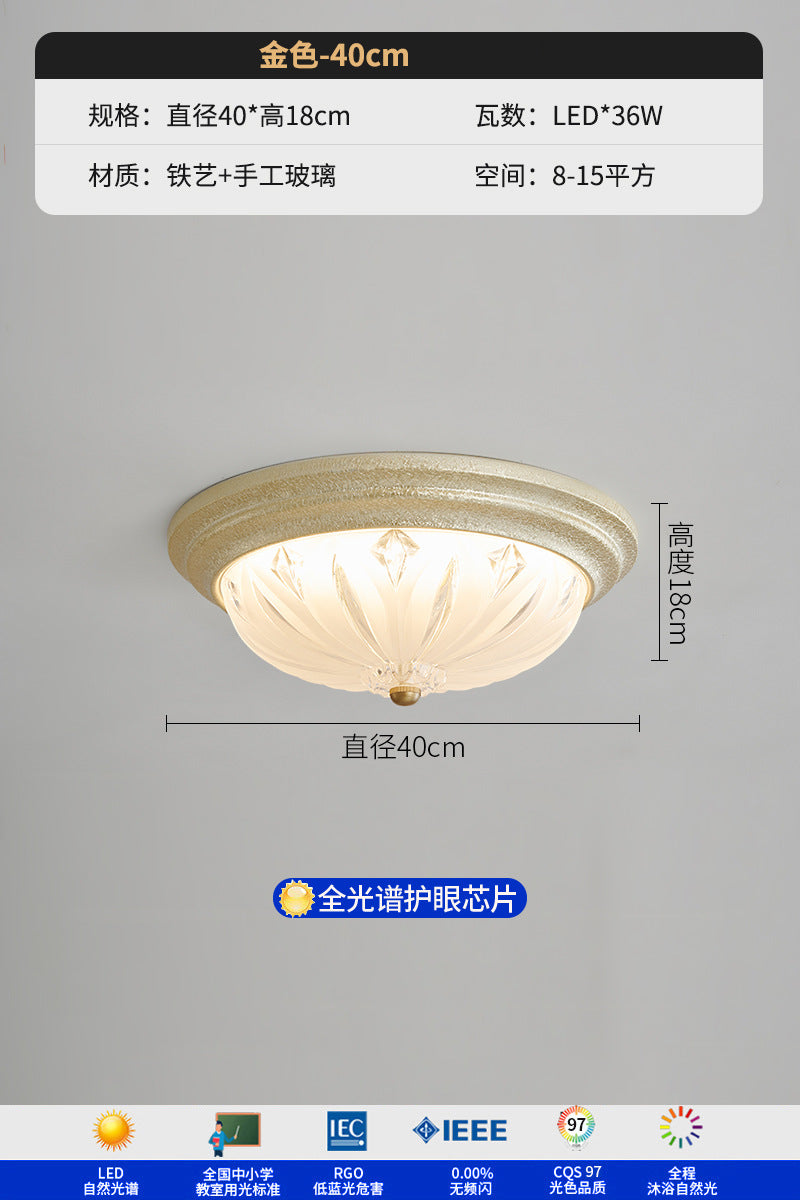 American rural ceiling light balcony aisle light entrance corridor entrance light simple pastoral wrought iron led ceiling light