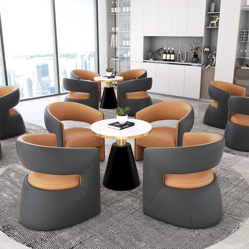 Sales department negotiation table and chairs, hotel lobby, 4s store, business reception sofa, office reception table and four chairs combination