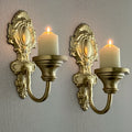 European style creative retro wall-mounted candle holder, nordic iron art candle cup, home hotel wall decoration candlestick, fashionable