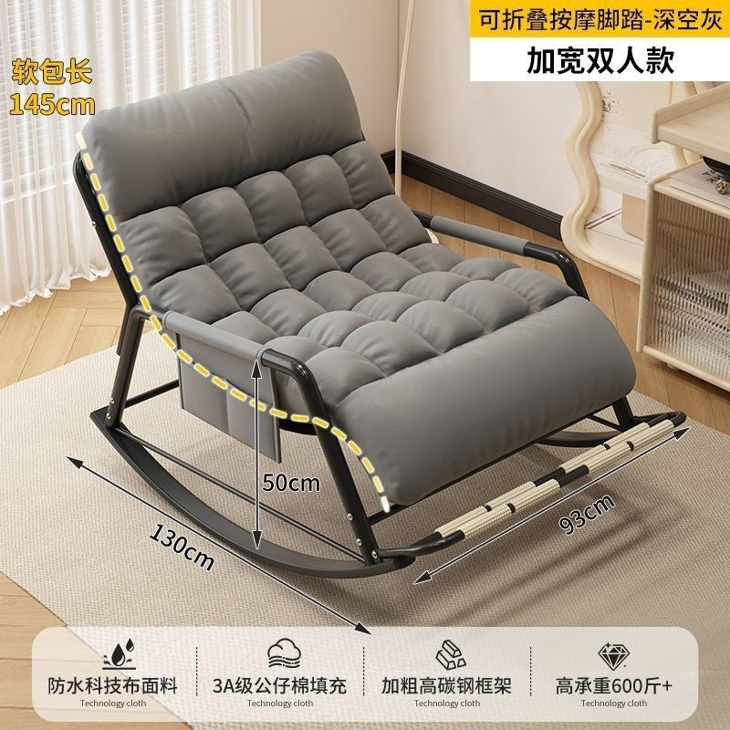 Rocking chair for home balcony double casual chair fashion lunch break chair casualcasual reclining sleeper sofa