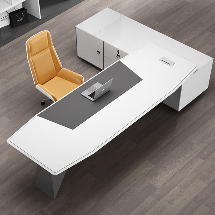 Accessible luxuryclassy sense paint boss desk office desk casual modern fashion executive desk office furniture table and chair combination