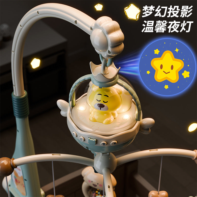 Newborn baby musical mobile, baby soothing hanging toys, rotating crib rattle, stroller mobile, 0-1 year, 3-6 months