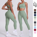 New arrival: barely-there feel, tight-fitting yoga set - one-shoulder, beautiful back sports bra with high-waisted, butt-lifting leggings - women's running & fitness outfit