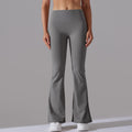 New arrival cross-border double-sided brushed pure color high waistcasual sports wide-leg pants sports running fitness yoga bell bottoms