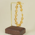 Middle eastern retro luxury 24k gold plated copper bracelet, hollow design, adjustable chain, perfect for women