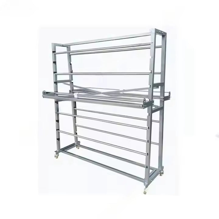 Source Factory Heavy-duty Textile Cloth Roll Display Stand Double-sided Metal Storage Rack Storage Multi-layer Storage Commercial