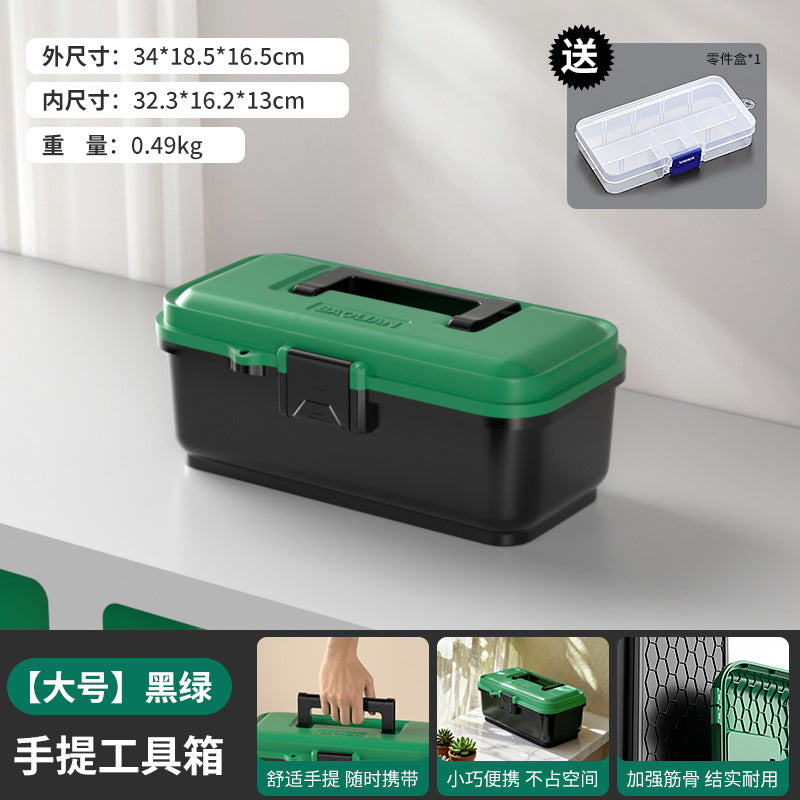 Large, industrial-grade, portable, multi-purpose toolbox for home, car, and workshop - ideal for diy, repair, and electrical work