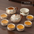 Dunhuang ru kiln tea set suitfor home office kung fu tea setaccessible luxuryhigh-end teapot tea cup cover bowl complete set
