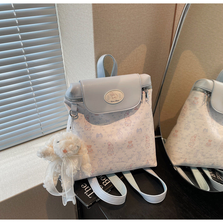 Cross-border backpack women's large-capacity leisure Korean version student schoolbag street trend high-end sense lightweight travel backpack