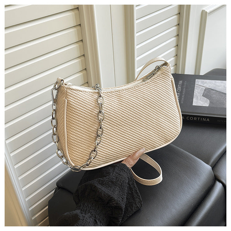 Cross-border large-capacity bag women's summer 2025 new versatile leisure chain messenger bag Korean version of work commuter bag