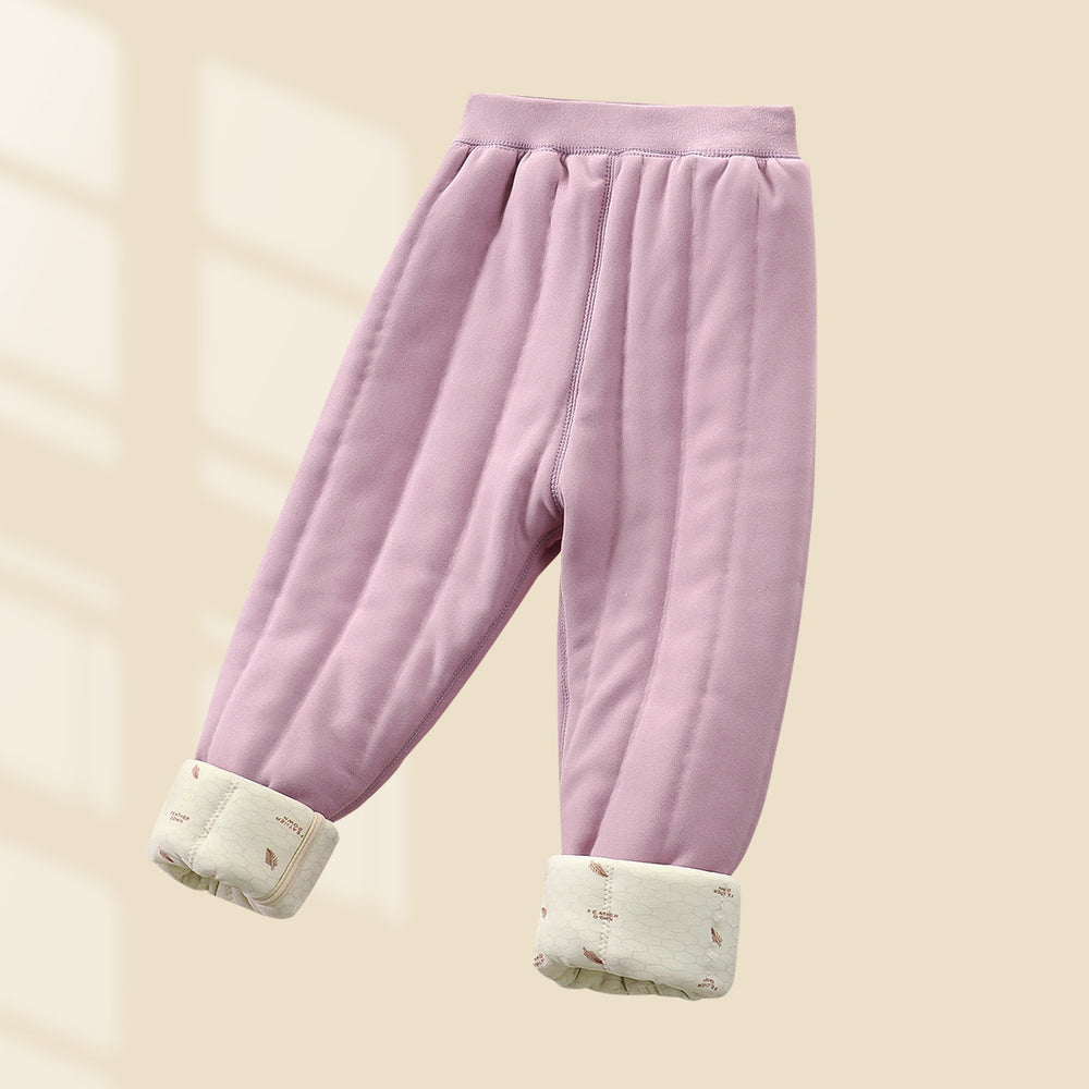 School uniform essential: autumn/winter kids' cotton pants - boys' warm & cold-proof trousers, three-layer fleece-lined & extra thick girls' leggings