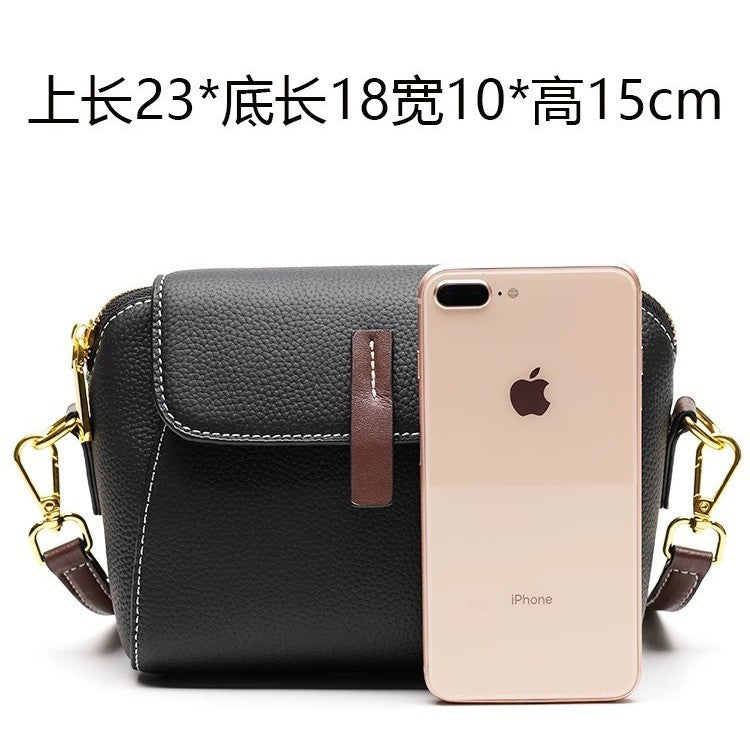 Genuine leather women's bag shell bag 2024new arrivaltrendybest selling first layer cowhide bag women's easiest for match women's shoulder crossbody bag