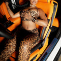 European and american style ins foreign trade women's fashion leopard print set sexy bandeau cami top and pants two-piece suit