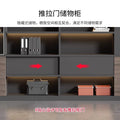 Wooden office file cabinet, executive bookcase, background cabinet, document storage cabinet, minimalist modern glass door cabinet