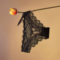 lingerie factory: low-rise, sexy women's panties featuring bow accents, lace detailing, and a breathable, criss-cross design. women's briefs