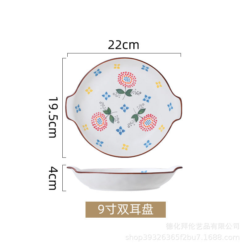 Nordic dinnerware set: creative ceramic bowls, dinner plates, and soup bowls for home use - minimalist underglaze ceramic tableware wholesale