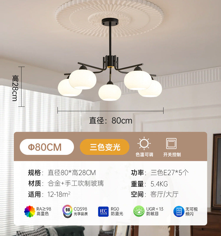 Living room lamp chandelier medieval cream style Bauhaus bedroom lamp French lamp Zhongshan home improvement lighting factory direct sales