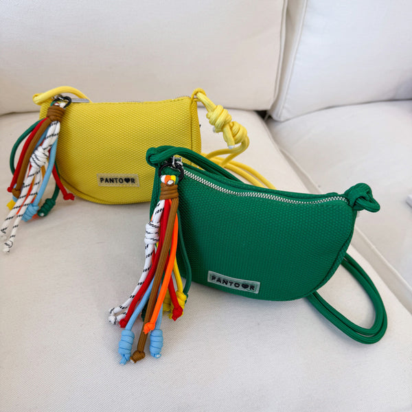 Niche original casual cloth saddle bag women's 2025 new personalized knot shoulder bag high value messenger bag